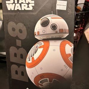 Star wars he talks,moveacross the floor.He is a cutie!Hes brand new in the box!